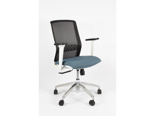 Bürostuhl Linea Tekna White 01 schwarz/anthrazit mit 3D-Armlehnen