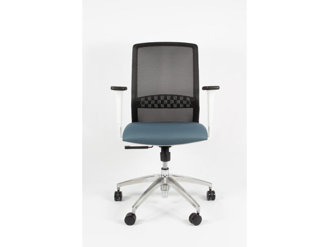 Bürostuhl Linea Tekna White 01 schwarz/anthrazit mit 3D-Armlehnen