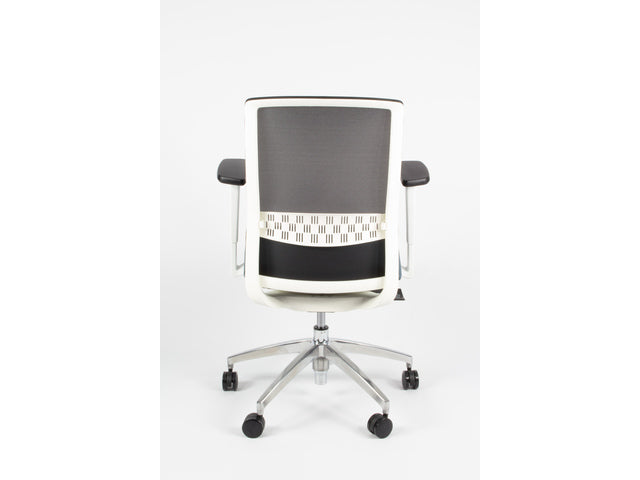 Bürostuhl Linea Tekna White 01 schwarz/anthrazit mit 3D-Armlehnen