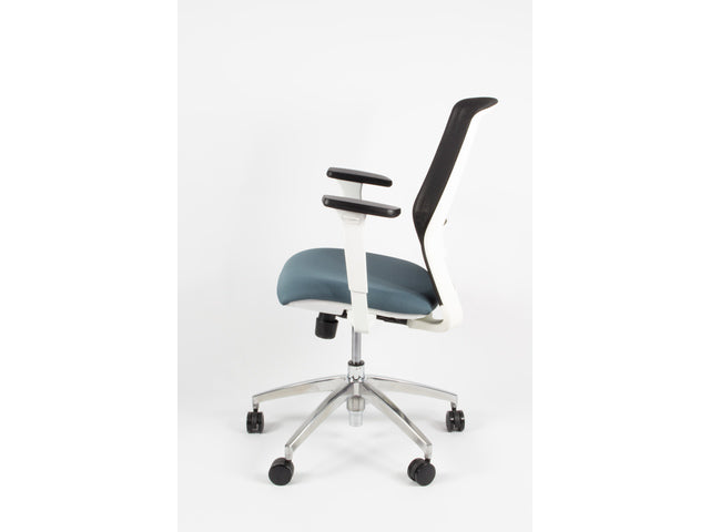 Bürostuhl Linea Tekna White 01 schwarz/anthrazit mit 3D-Armlehnen