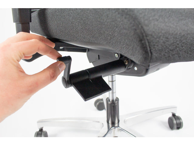 Bürostuhl Linea Omnia 01 schwarz/schwarz mit 3D-Armlehnen und Aluminium-Büro