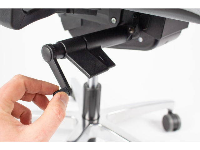 Bürostuhl Linea Omnia 01 Schwarz/Grau mit 3D-Armlehnen und Aluminium-Voet