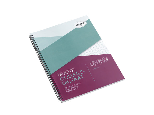 Collegeblok Multo A4 23r rot 10mm 80 Gramm 80 Vel