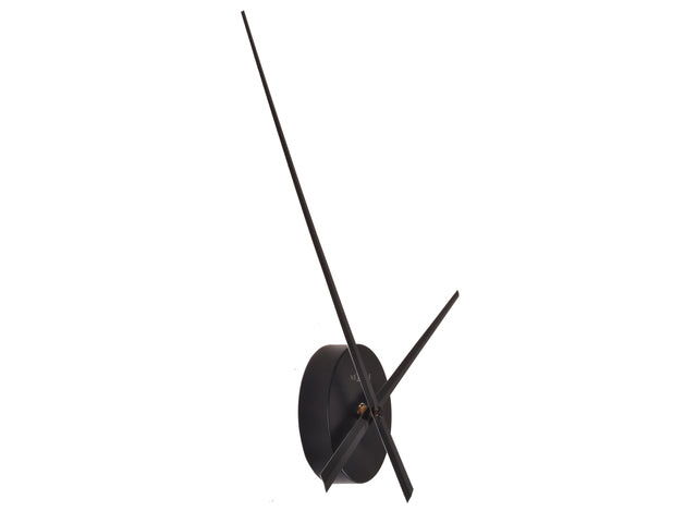 Wandklok NeXtime dia. 48 cm x 3 cm, aluminium, zwart, 'Small Hands'