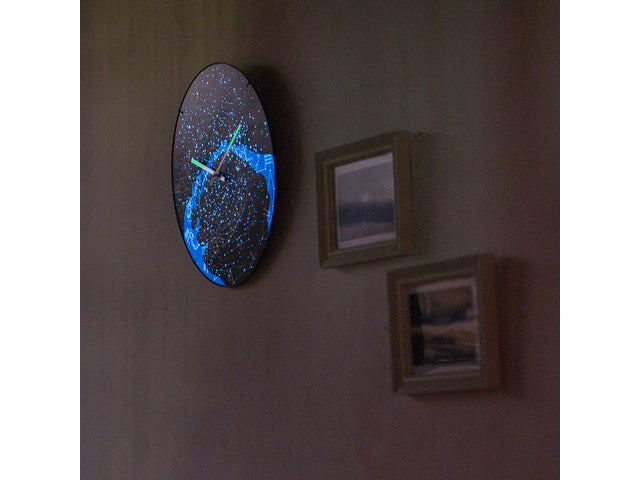 Wandklok NeXtime dia. 35 cm, bol glas, 'Melkwegkoepel'