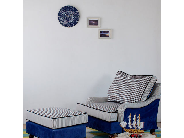 Wandklok NeXtime dia. 35 cm, bol glas, 'Melkwegkoepel'