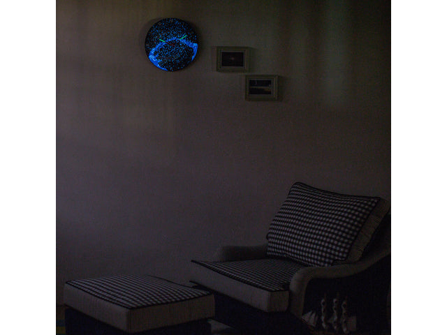 Wandklok NeXtime dia. 35 cm, bol glas, 'Melkwegkoepel'