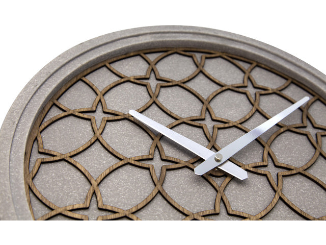 Wandklok NeXtime dia. 39,5 cm, polyresin/hout, grijs