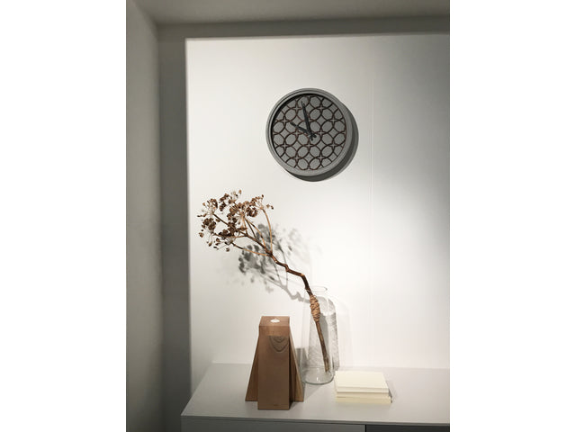 Wandklok NeXtime dia. 39,5 cm, polyresin/hout, grijs