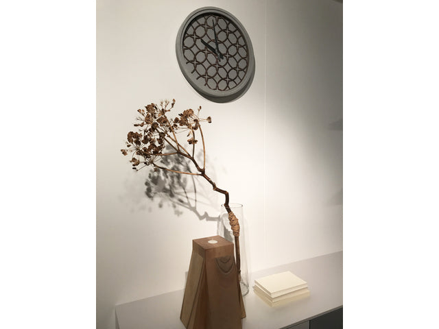 Wandklok NeXtime dia. 39,5 cm, polyresin/hout, grijs