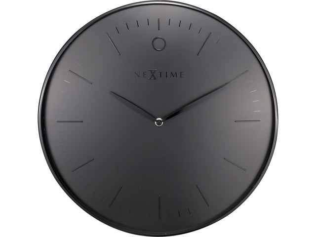 Wandklok NeXtime Glamour Ø40 metaal zwart