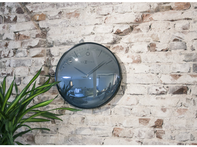 Wandklok NeXtime Glamour Ø40 metaal zwart