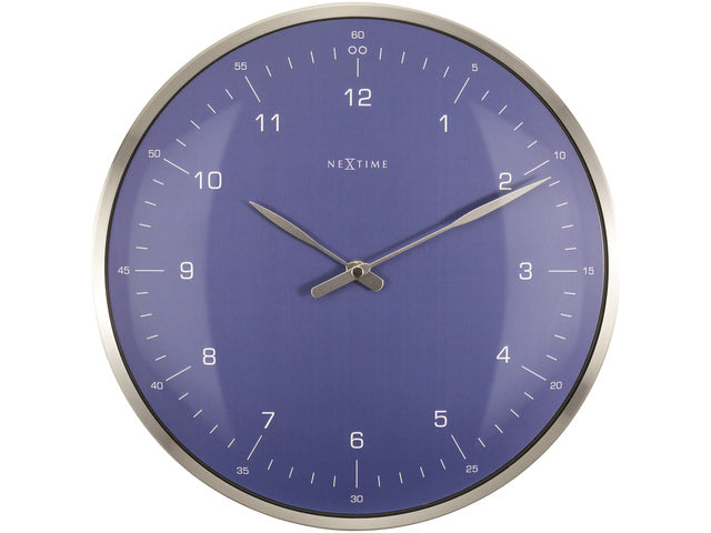 Wandklok NeXtime 60 minutes Ø33 metaal blauw