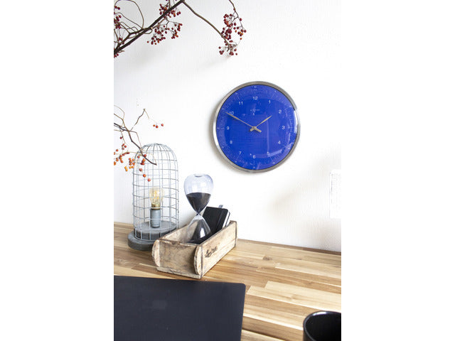Wandklok NeXtime 60 minutes Ø33 metaal blauw