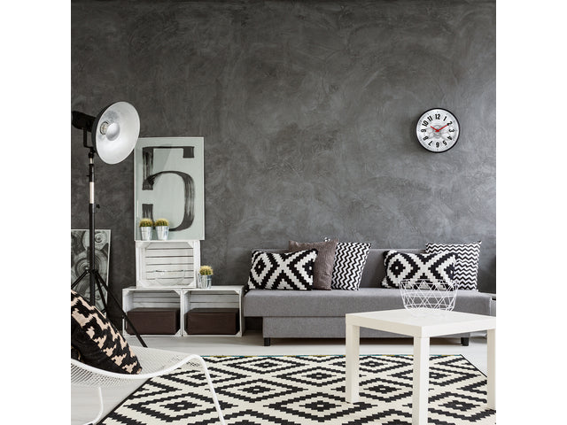 Wandklok Nextime 36cm Gear Clock wit metaal/glas