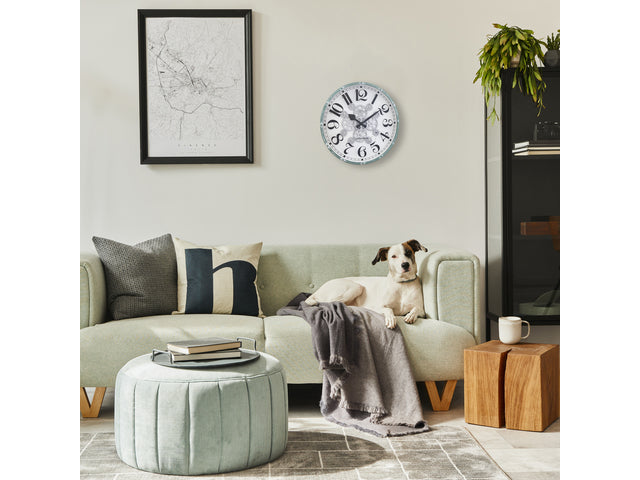 Witte Gear Klok - Grote Wandklok - 50cm - Bewegende tandwielen - "Henry" - NeXtime
