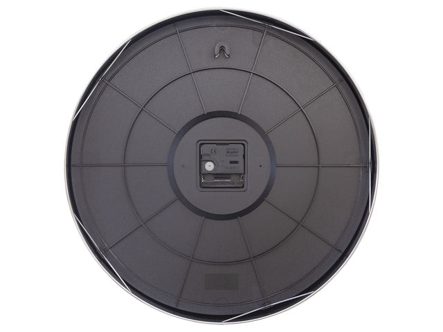 Stille wandklok - 40cm- Zwart - Metaal -NeXtime "Excentric"