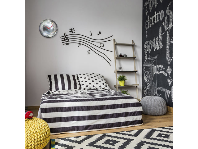 Stille wandklok - 35cm - Discobal - Koepelvormig glas - NeXtime "Disco Ball"