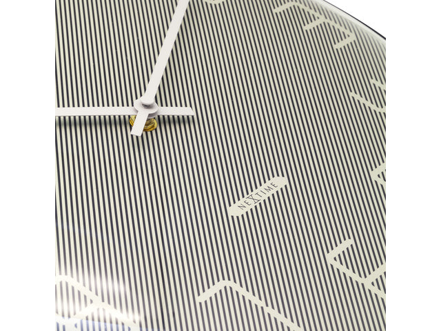 Wandklok Nextime dia 35cm bolvormig glas grijs kunststof Shade