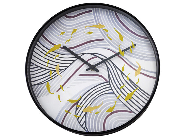 Wandklok Nextime dia 30cm grijs kunststof Koi
