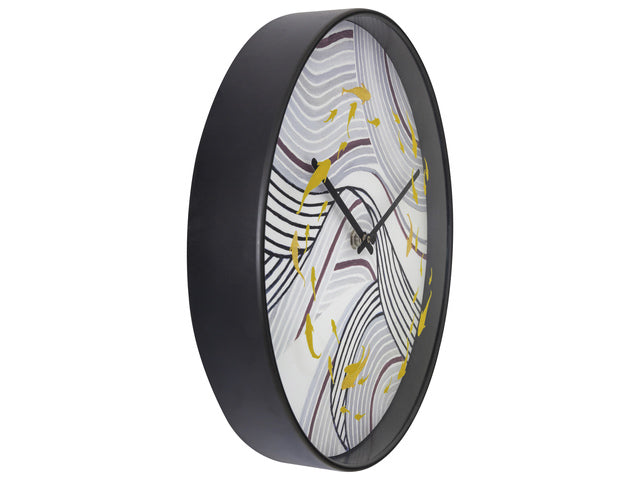 Wandklok Nextime dia 30cm grijs kunststof Koi