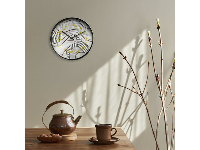 Wandklok Nextime dia 30cm grijs kunststof Koi