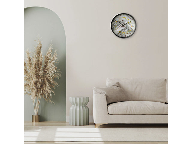 Wandklok Nextime dia 30cm grijs kunststof Koi