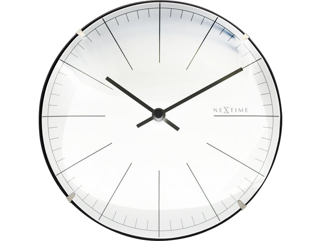 Wandklok NeXtime Big Stripe dia 20 glas wit