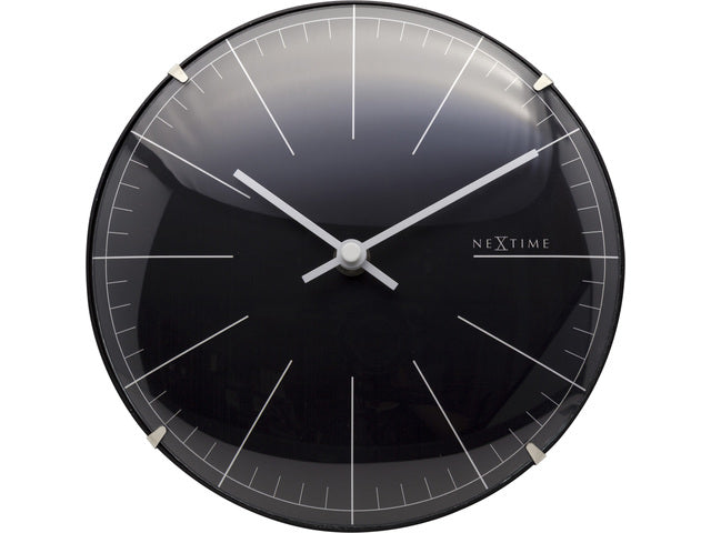 Wandklok NeXtime Big Stripe dia 20 glas zwart