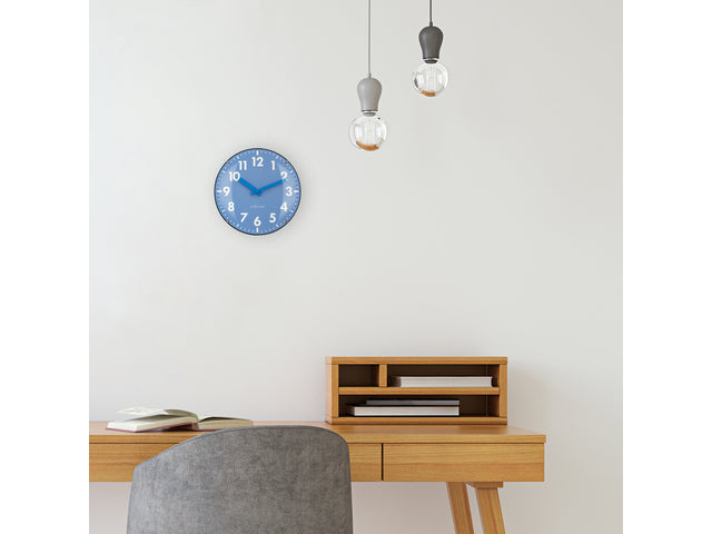 Tafelklok Nextime Duomo Mini 20 cm blauw gebolde glazen lens