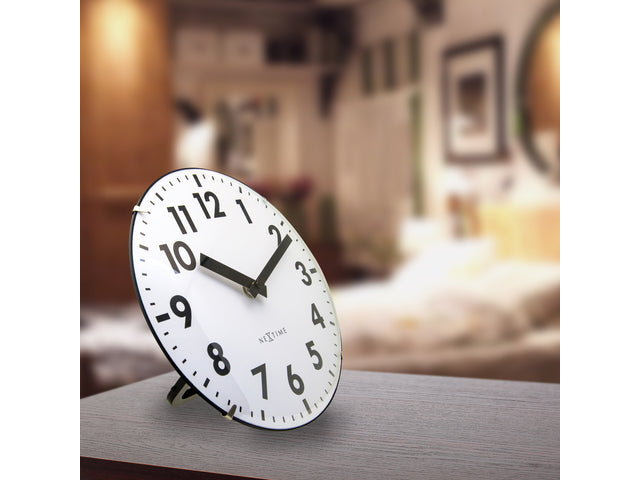 Tafelklok Nextime Duomo Mini 20 cm met gebolde glazen lens