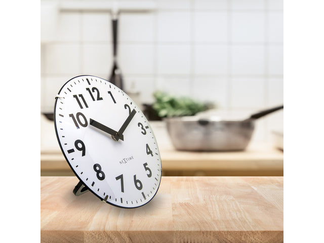 Tafelklok Nextime Duomo Mini 20 cm met gebolde glazen lens