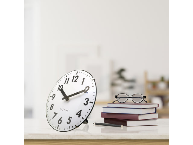 Tafelklok Nextime Duomo Mini 20 cm met gebolde glazen lens