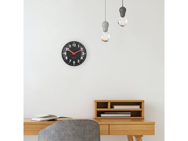 Tafelklok Nextime Duomo Mini 20 cm zwart gebolde glazen lens