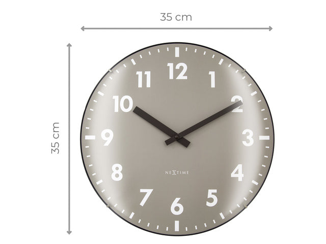 Wandklok NeXtime Duomo 35cm kaki