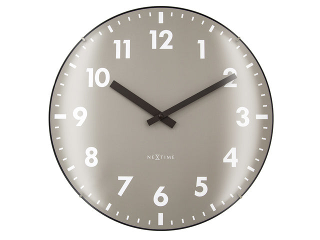 Wandklok NeXtime Duomo 35cm kaki