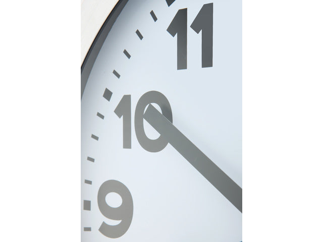 Wandklok NeXtime dia. 19 cm, geborsteld aluminium, 'Station'