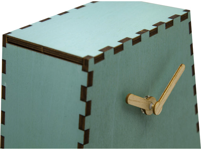 Tafelklok NeXtime Rocky 19,5x18x8,8 cm hout turquoise