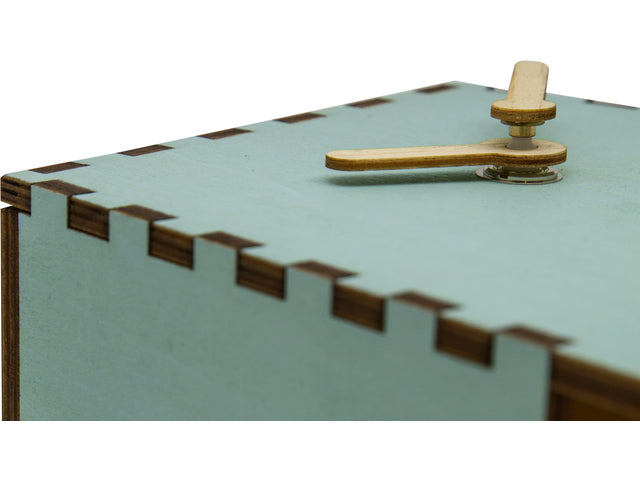 Tafelklok NeXtime Rocky 19,5x18x8,8 cm hout turquoise