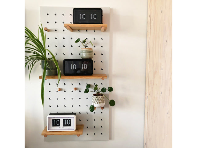 Flipklok Nextime 18x10x7cm tafel/wand oranje/zwart