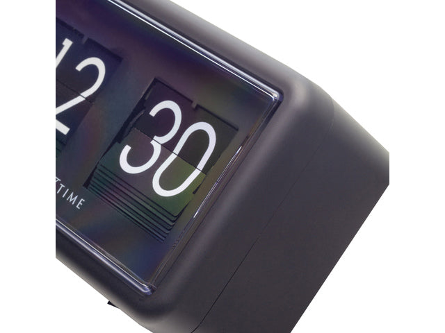 Flipklok Nextime 18x10x7cm tafel/wand zwart