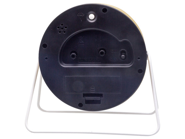 Wekker Nextime Berlin Tafel 14x13 cm geel metaal