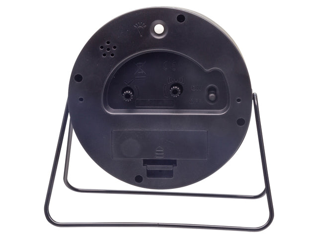 Wekker Nextime Berlin Tafel 14x13 cm zwart metaal