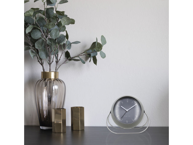 Wekker NeXtime Bubble wekker 11x8cm grijs metaal