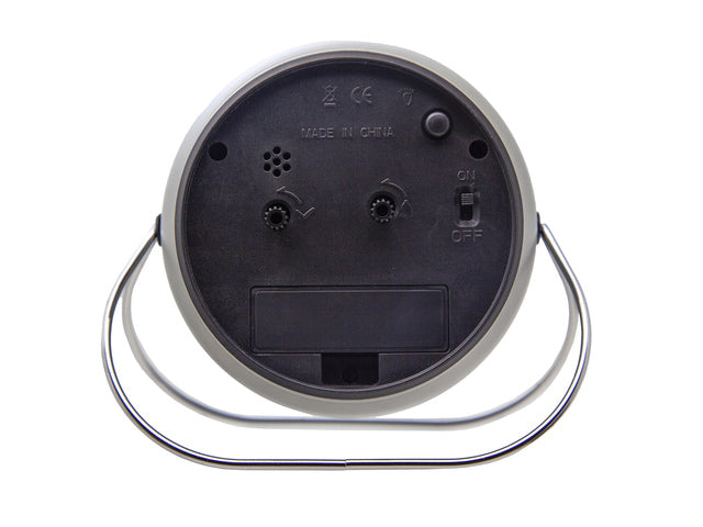 Wekker NeXtime Bubble wekker 11x8cm grijs metaal