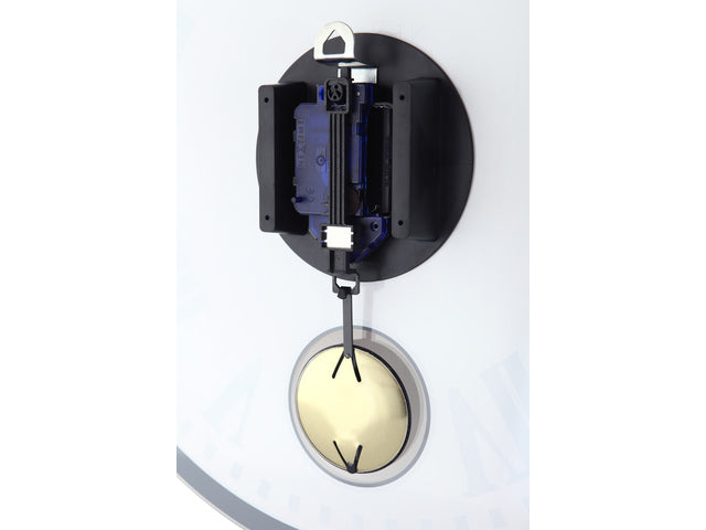 Wandklok NeXtime dia. 43 x 4.2 cm, glas, wit, 'Romana'