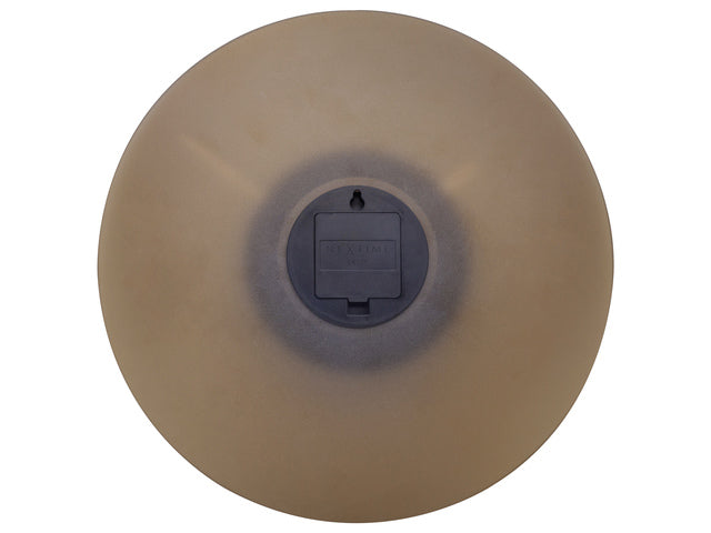 Stille wandklok - 40cm - Mat bruin - Glas - NeXtime "Float"