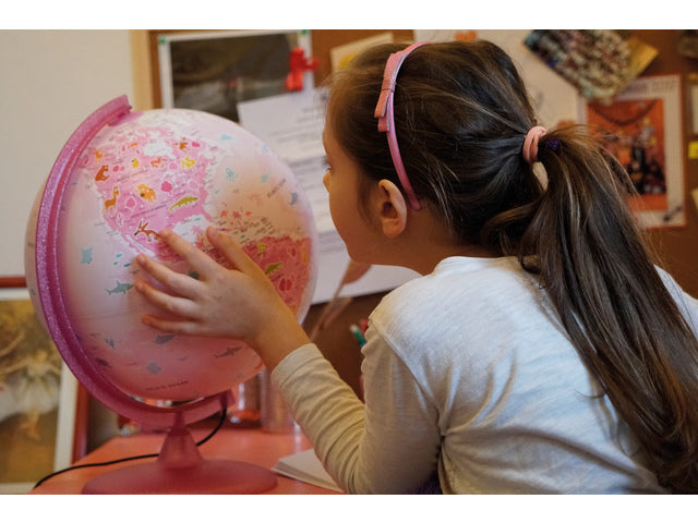 Wereldbol denkbeeldig 30 cm met verlichting