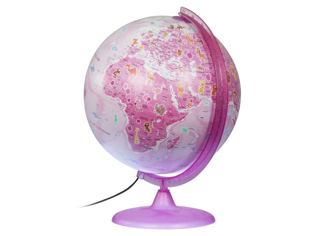 Wereldbol denkbeeldig 30 cm met verlichting