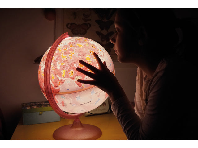 Wereldbol denkbeeldig 30 cm met verlichting